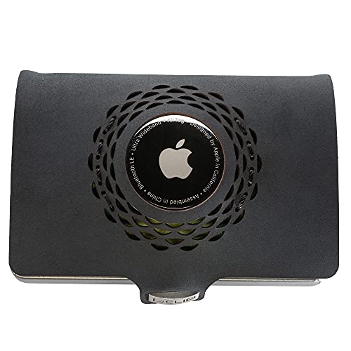 I-CLIP Original Silver Radio Impact Black, Compatible con AirTag *, Cartera, Billetera, Monedero