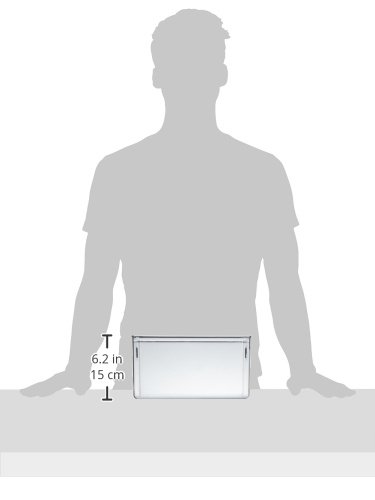 iDesign Caja transparente con asas, organizador de cocina extragrande de plástico, caja organizadora sin tapa para los armarios o el frigorífico, transparente