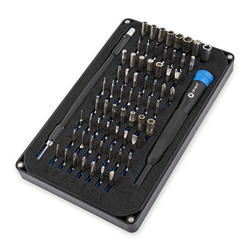 iFixit Mako Precision Bit Set, juego de 64 puntas de precisión (4 mm) y mango destornillador para reparacion de moviles, consolas, ordenadores, etc