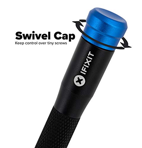 iFixit Mako Precision Bit Set, juego de 64 puntas de precisión (4 mm) y mango destornillador para reparacion de moviles, consolas, ordenadores, etc