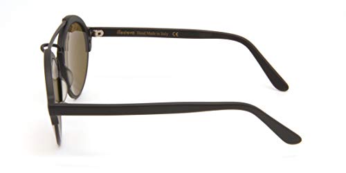 Illesteva Milan II Matte Black with Rose Mirror lenses