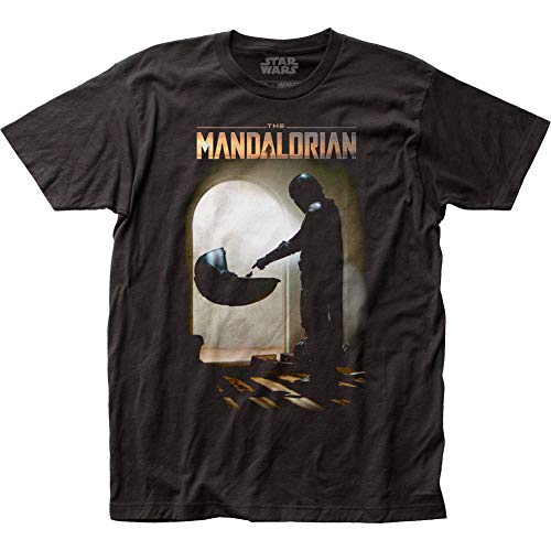 Impact Merchandising The Mandalorian Mando Meet The Child - Camiseta ajustada - Negro - Medium