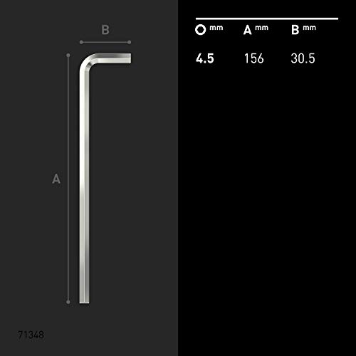 INBUS® 71348 Llave hexagonal (Extralargas) 4.5mm — Made in Germany