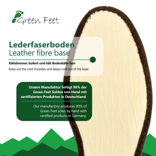 Inserti in pelliccia di agnello Pedag grundgesetz interno in pelliccia di agnello marrone cucita con antiscivolo glacette Ender inferiore, Marrone (marrone), 36