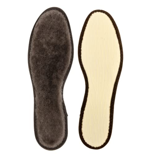 Inserti in pelliccia di agnello Pedag grundgesetz interno in pelliccia di agnello marrone cucita con antiscivolo glacette Ender inferiore, Marrone (marrone), 36