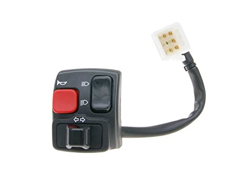 Interruptor Unidad brazo Izquierda Intermitentes, Beam, Low Beam, Claxon para MBK BOOSTER NG, Yamaha Bws NG, Jog R, Slider