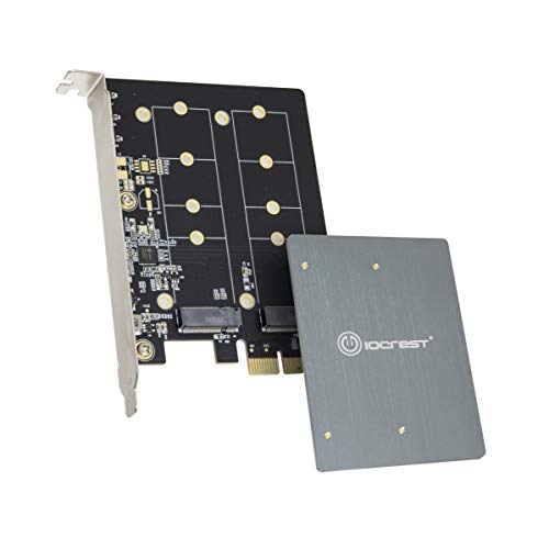 IO Crest Dual M.2 B-Key PCI-e 3.0 x1 Adaptador con disipador de Calor Jmicro JMB582 Chipset, SI-PEX40153