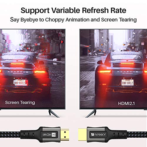 iVANKY Cable HDMI 8K 60hz Ultra HD 1M, Cable HDMI 2.1, Compatible con Ethernet / 3D / Audio Return, Cable HDMI 4K 144hz Sirve para Xbox/ PS4/ 4K Ultra HD TV/Pantalla