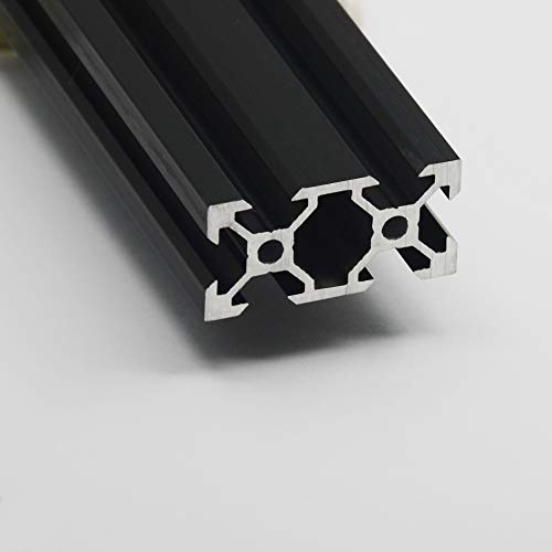 Iverntech 2 Piezas Vtype 500mm 2040 Estándar Europeo Anodizado Negro Perfil De Aluminio Extrusión Lineal Riel Para Impresora 3D y CNC DIY Máquina De Grabado Láser