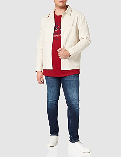 Jack & Jones Plus Jjelogo 2 Col Noos PS-Camiseta de Manga Corta con Cuello Redondo, Red Dahlia, 3XL para Hombre