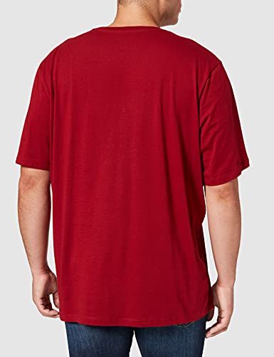 Jack & Jones Plus Jjelogo 2 Col Noos PS-Camiseta de Manga Corta con Cuello Redondo, Red Dahlia, 3XL para Hombre