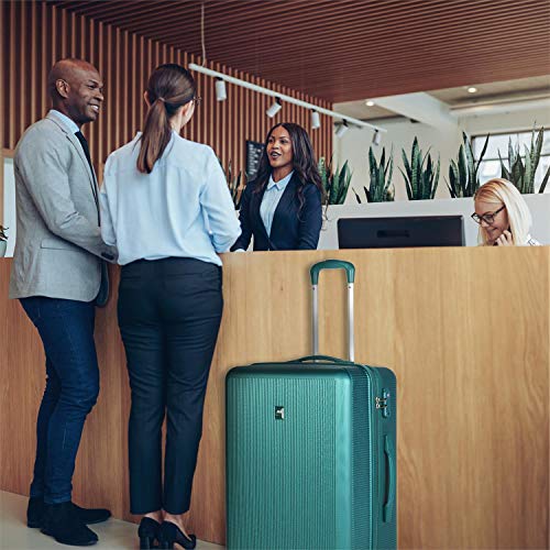 JASLEN - Maleta de Viaje rígida 4 Ruedas Trolley 67 cm Mediana abs. y Ligera. Mango Asas y candado TSA. Calidad y diseño. Estudiantes y Profesionales. 171060, Color Turquesa