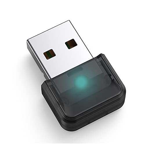 JeoPoom Adaptador Bluetooth 5.0, USB Dongle Bluetooth USB Transmisor y Receptor para Portátil, Auriculares, Altavoces, Teclado, Compatible con Windows 10/8.1/8/7