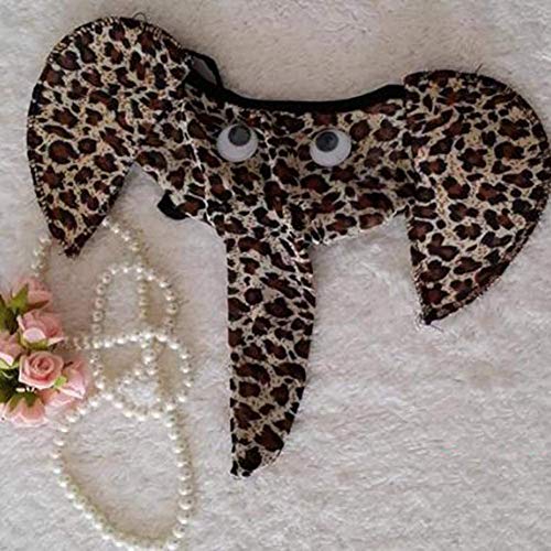 JFAN Tanga Hombre Slips Ropa Interior Thong en Diseño de Elefante, Divertida y Sexy