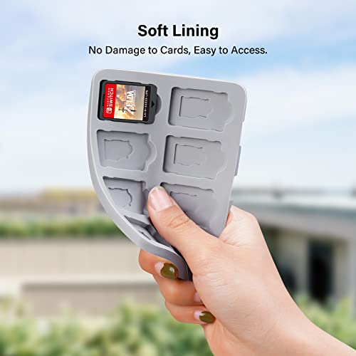 JINGDU - Estuche para Tarjetas de Juego de 16 Ranuras para Nintendo Switch y Tarjeta SD, Carcasa Dura, Forro Suave, Soporte para Tarjetas Adecuado para Switch, Juegos Lite y OLED, Bowser