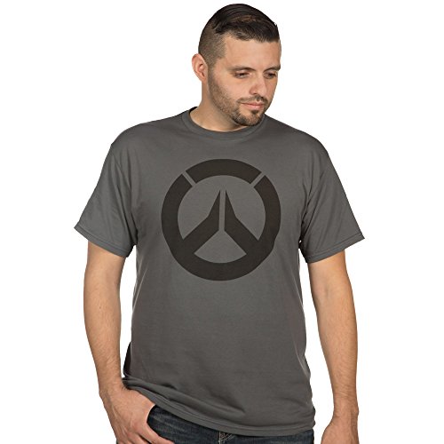 JINX Overwatch - Camiseta con Logo para Hombre - Negro - Medium