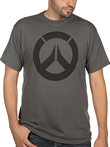 JINX Overwatch - Camiseta con Logo para Hombre - Negro - Medium