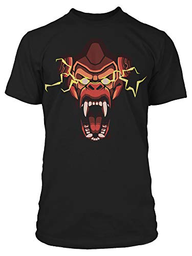 JINX Overwatch Primal Rage (Winston) - Camiseta gráfica para hombre - negro - Medium