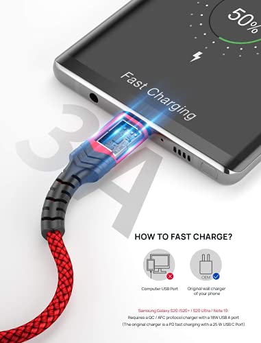 JSAUX Cable USB C a USB C[2M 2Pack]Cable PD 20V 3A 60W Carga Rápida USB Tipo C Compatible con Macbook Pro,Macbook Samsung S21 S21+ S21 Ultra S20 S10 XiaoMi-Rojo