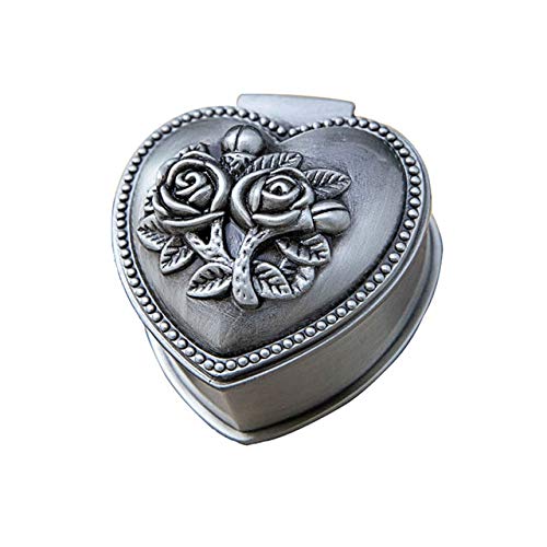 K-ONE Creative European Small Jewelry Box Vintage Heart Shape Rose Storage Jewelry Box For Women-China,Heart