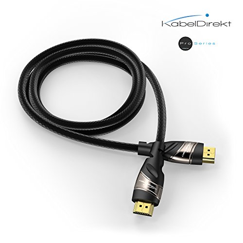 KabelDirekt – 2m Cable HDMI 4K, Compatible con (HDMI 2.0a/b, 2.0, 1.4a, 4K Ultra HD, 3D, Full HD 1080p, HDR, ARC High Speed con Ethernet, PS4, Xbox, HDTV), Pro Series