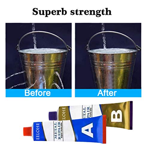 Kafuter 2 botellas 20/50 / 100g Industrial resistencia al calor materiales de soldadura en frío pasta de reparación de Metal pegamento de soldadura mágico (100g)