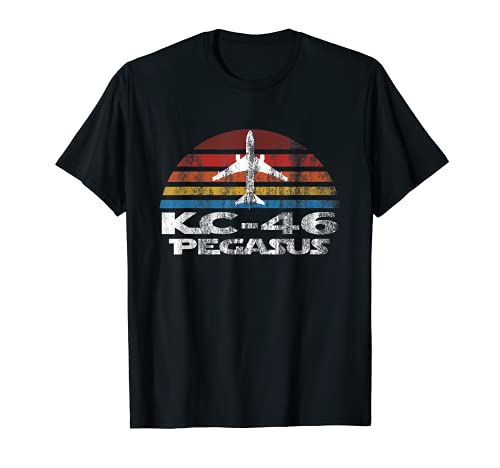 KC-46 Pegasus Multi Color Vintage Sunset Air Repostaje Camiseta