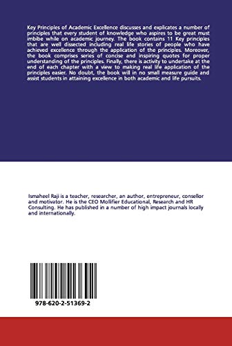 Key Principles of Academic Excellence: an inspirational and thought-provoking book which hinges on 11 key principles