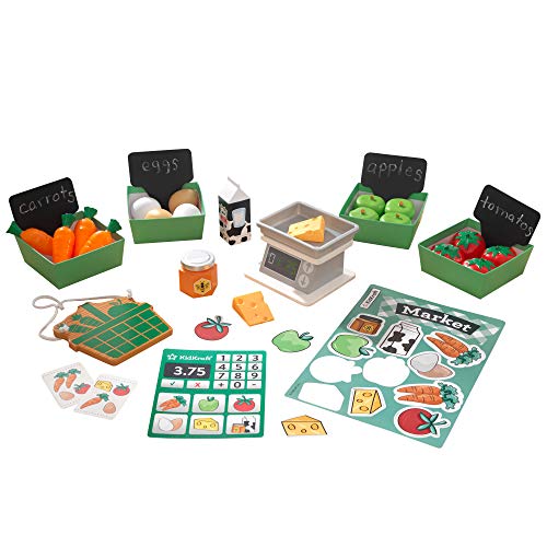 KidKraft- Juego de accesorios Farmer's Market (accesorios para cocinas de juguete) (53540)
