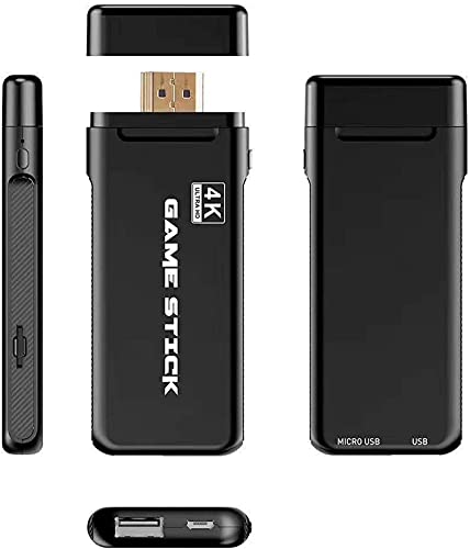 KINMRIS 4K USB Wireless Console Game Stick, consola de videojuegos para PS1/GBA/SNES/MAME Retro TV consola de juegos compatible con HDMI 32GB 3000 juegos Video Game Stick