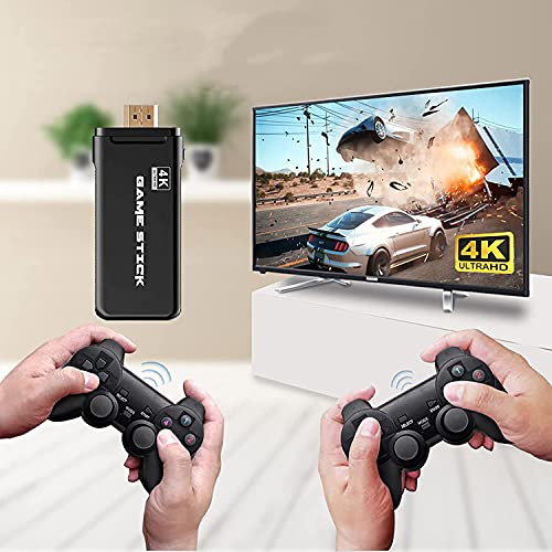 KINMRIS 4K USB Wireless Console Game Stick, consola de videojuegos para PS1/GBA/SNES/MAME Retro TV consola de juegos compatible con HDMI 32GB 3000 juegos Video Game Stick