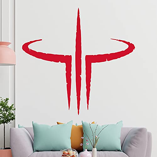 Kiwistar Quake III Arena Logo adhesivo de pared en 6 tamaños – Adhesivo decorativo para pared