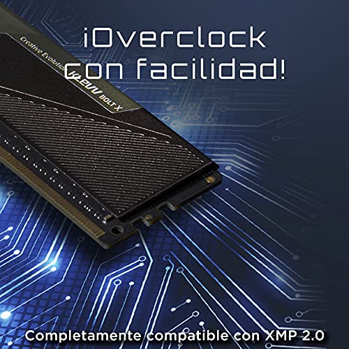 KLEVV Bolt X Kit de 16GB (8GB x2) 3200MHz Memoria para Gamers DDR4-RAM XMP 2.0 no RGB Overclocking de Alto Rendimiento, KD48GU880-32A160U
