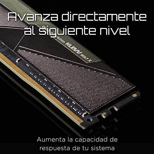 KLEVV Bolt X Kit de 16GB (8GB x2) 3200MHz Memoria para Gamers DDR4-RAM XMP 2.0 no RGB Overclocking de Alto Rendimiento, KD48GU880-32A160U