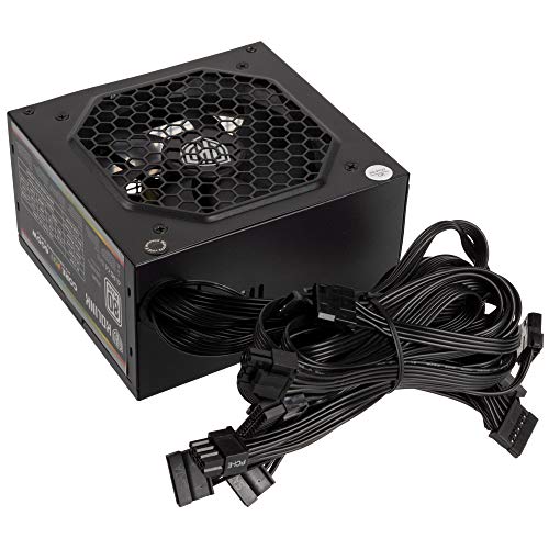 Kolink - Core RGB 80 Plus - Fuente de PC Alimentación, Power Zone 600W Factor de Forma ATX con una Longitud de 140 mm PSU