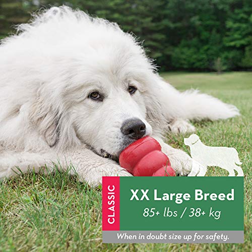 KONG - Classic - Juguete de resistente caucho natural - Para morder, perseguir o buscar - Para Perros XXL