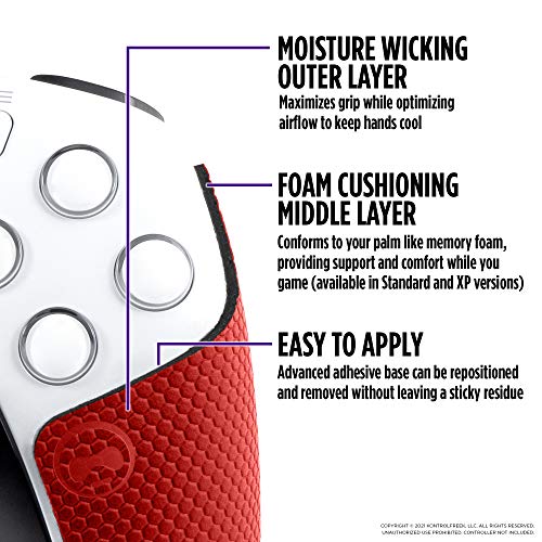 KontrolFreek Puños de rendimiento para Playstation 5 (PS5) Controller (Inferno Red)