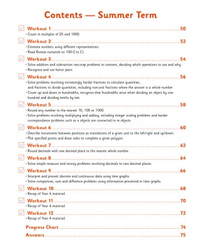 KS2 Maths 10-Minute Weekly Workouts - Year 4