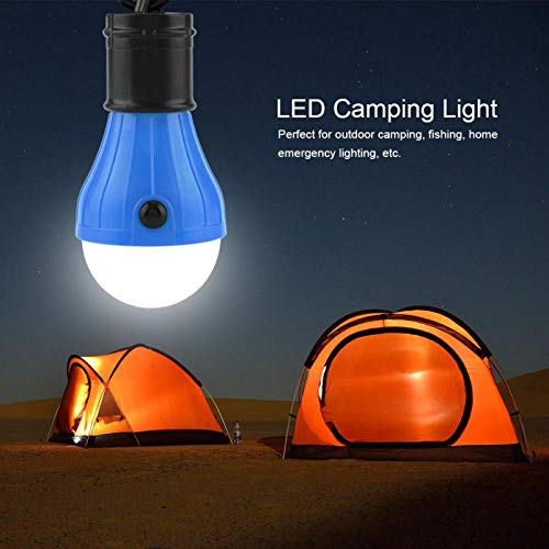 Lámpara de camping, luz de camping portátil Mini y cuerpo compacto tienda colgante bombilla fácil de instalar. Calidad PS para pesca para camping (azul)