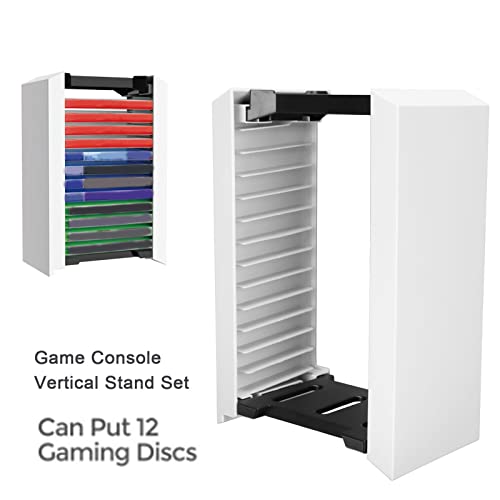 Lazimin Consola de Juegos Accesorio de Soporte Vertical Se, Dobe TP5-1545 con Soporte de Juegos Controlador de Almacenamiento Base de Carga Tienda Discos de Juegos para PS5 Soporte Multifuncional