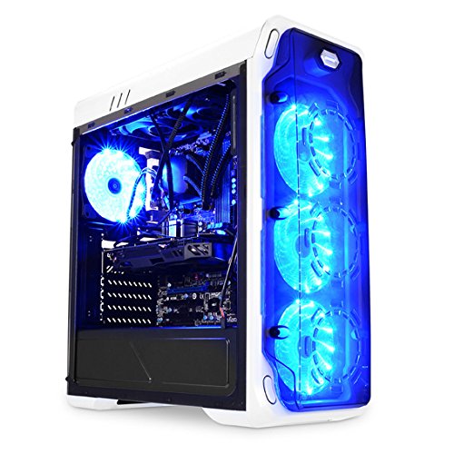 LC-Power Gaming 988W - Blue Typhoon Midi-Tower Blanco - Caja de ordenador (Midi-Tower, PC, Metal, Blanco, ATX,Micro ATX,Mini-ITX, Juego)