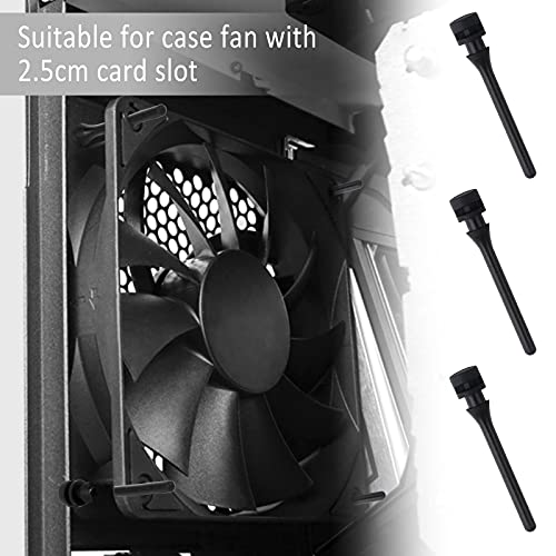 Ledoo Soporte de Ventilador antivibración Tornillo de Ventilador de Caja de 50 Piezas, Goma antivibración de Ventilador de PC, Tornillo antivibración de PC