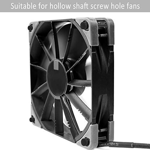 Ledoo Soporte de Ventilador antivibración Tornillo de Ventilador de Caja de 50 Piezas, Goma antivibración de Ventilador de PC, Tornillo antivibración de PC