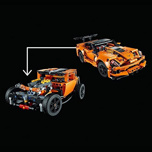 LEGO 42093 Technic Chevrolet Corvette ZR 1 Modelo de Coche de Carreras 2 en 1, Juguete de Construcción para Niños a Partir de 9 años