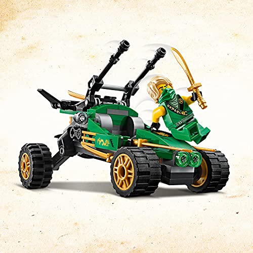 LEGO 71700 Ninjago Buggy de la Jungla, Juguete de Construcción con Figura de Acción de Ninja Lloyd con Espada Dorada