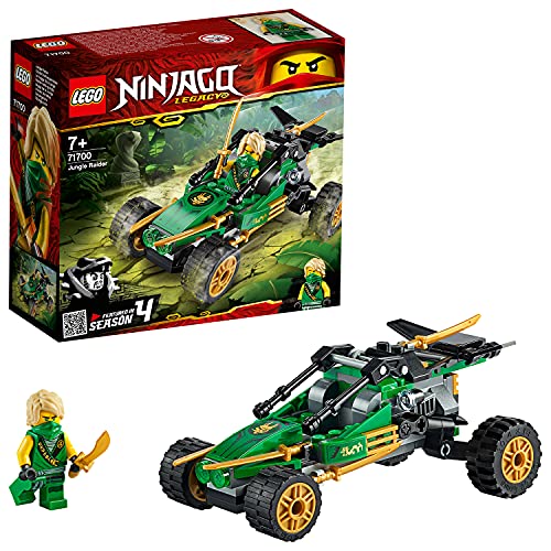 LEGO 71700 Ninjago Buggy de la Jungla, Juguete de Construcción con Figura de Acción de Ninja Lloyd con Espada Dorada