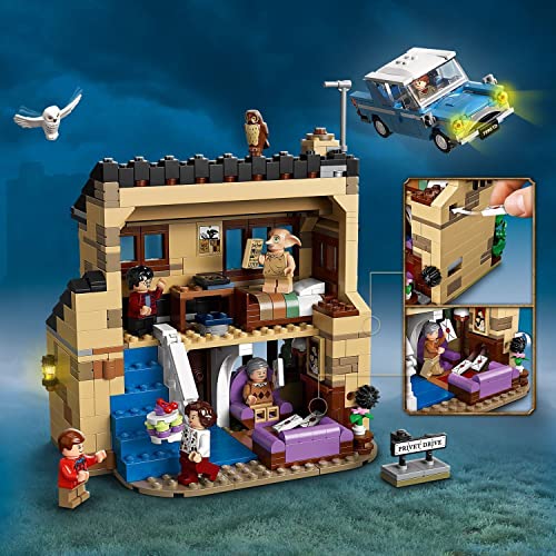 LEGO 75968 Harry Potter Número 4 de Privet Drivem Juguete de Construcción para Niños +8 años con Ford Anglia y 6 Mini Figuras
