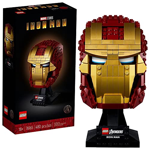 LEGO 76165 Marvel Vengadores El Casco de Iron Man, Set de Construcción para Adultos, Modelo de Coleccionista, Idea de Regalo