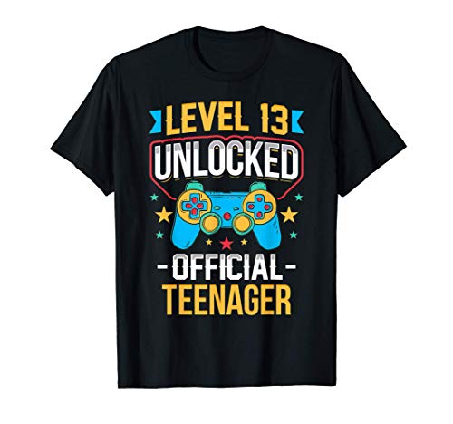 Level 13 Unlocked Tshirt 13th Gamer Birthday 13 Year Old Boy Camiseta