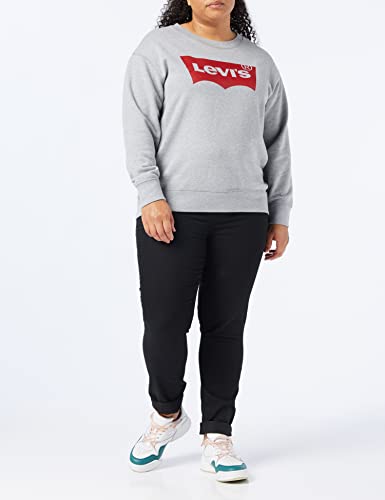 Levi's Plus Size Pl Graphic Standard Sudadera, Crew Core Batwing II Starstruck Heather Grey, 4XL para Mujer
